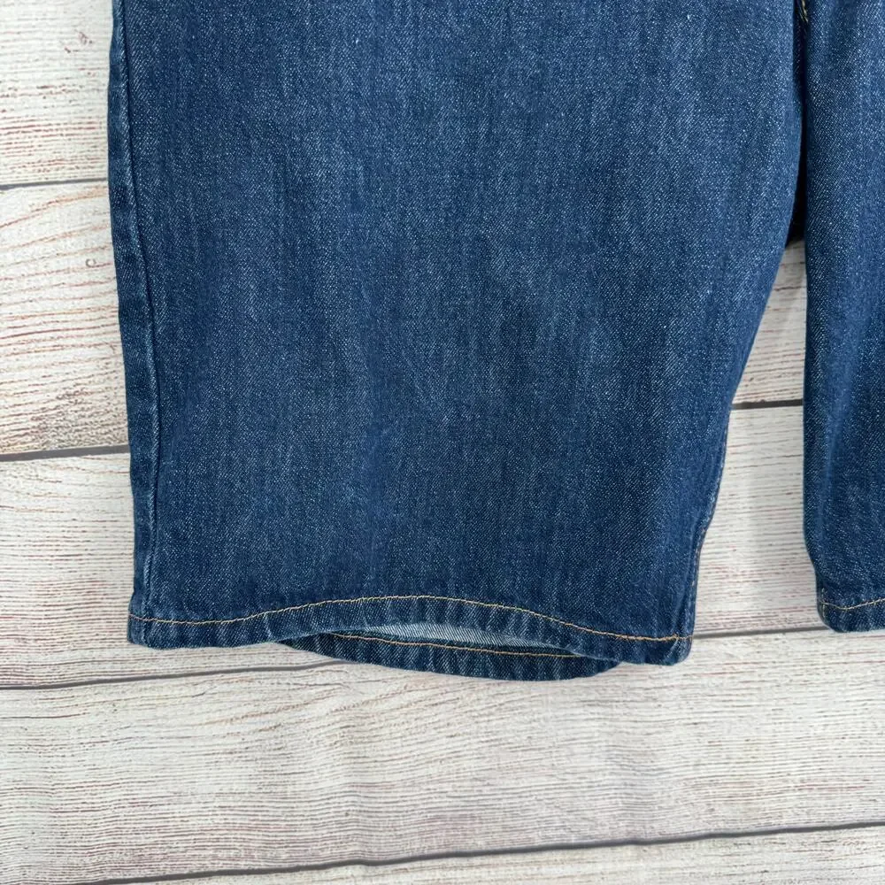Levi's 469 Loose Straight Jean Shorts Mens 40 Blue Dark Wash‎ Denim Jorts